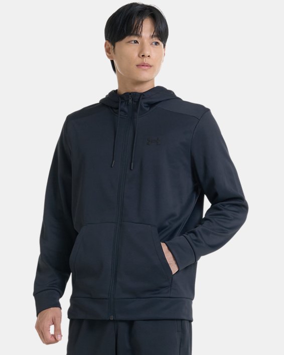 Men's Armour Fleece® Full-Zip Hoodie in Black image number 2
